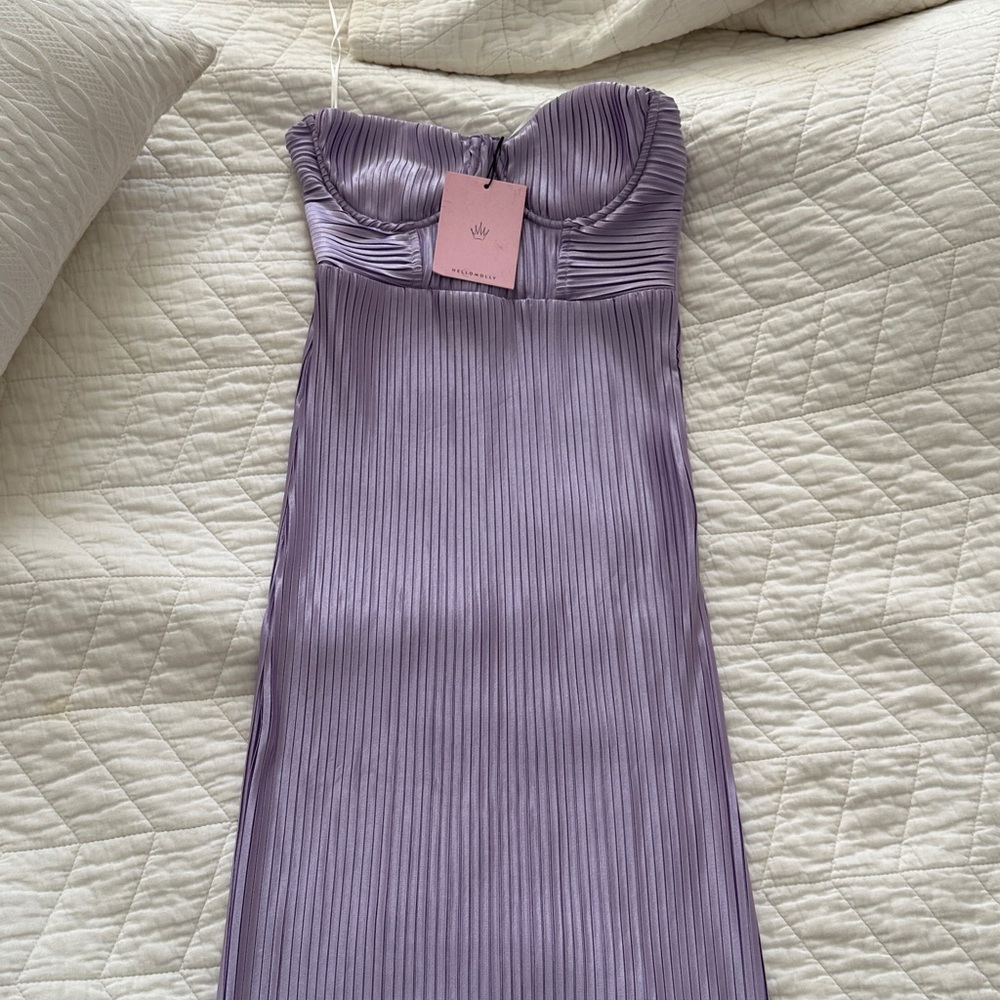 Hello Molly  Purple Strapless Dress READ CAPTION